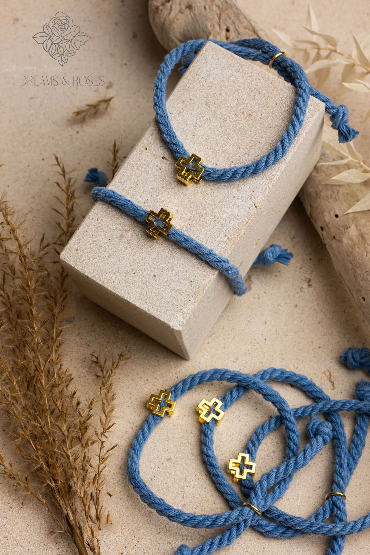 Μαρτυρικό βραχιόλι A9 με μεταλλικό σταυρό 50τμχ