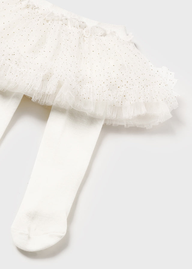 Jacquard polka dot dress set (SS24) 1820 white 2pcs