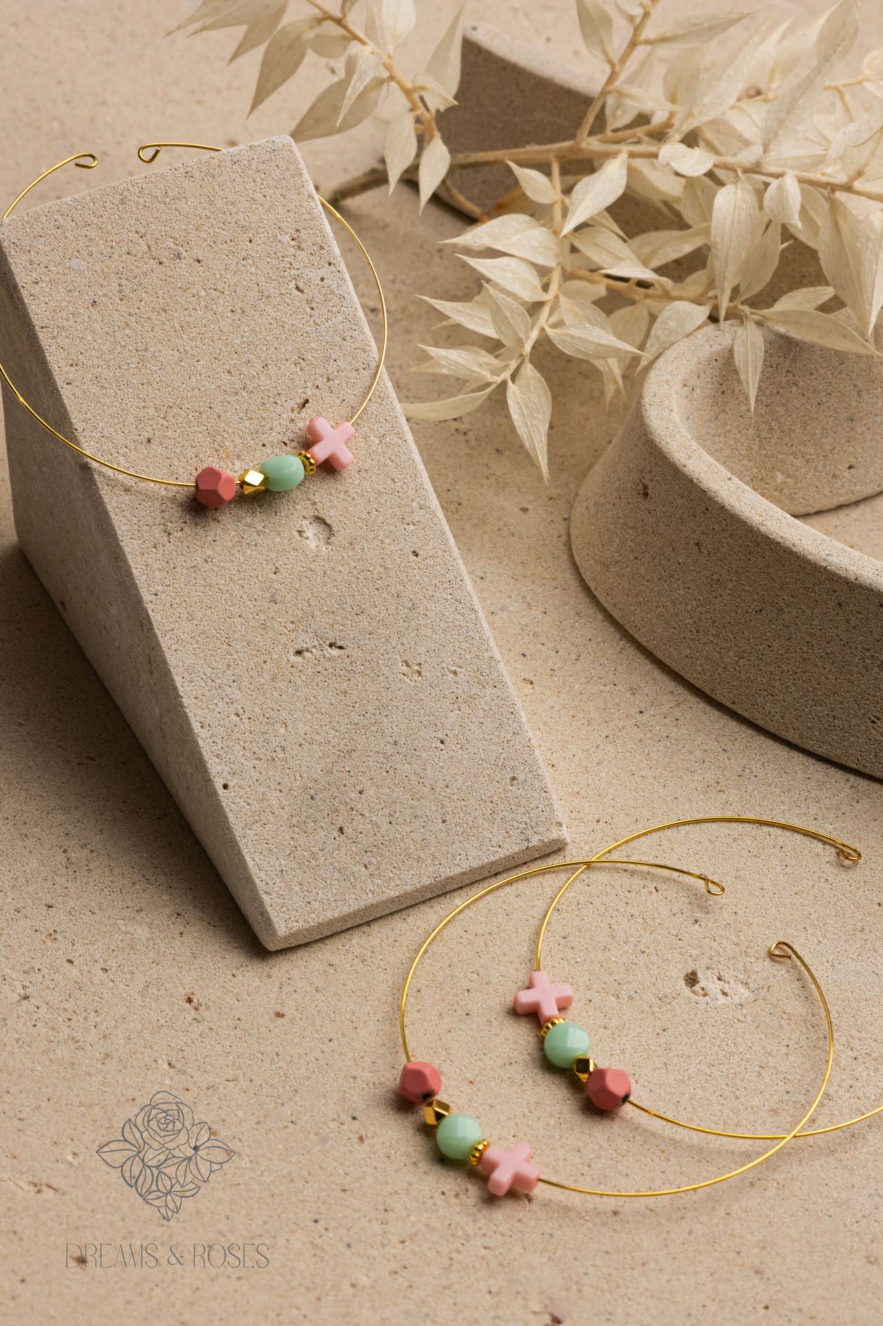 Μαρτυρικό memorie K20 με ροζ σταυρό 50τμχ