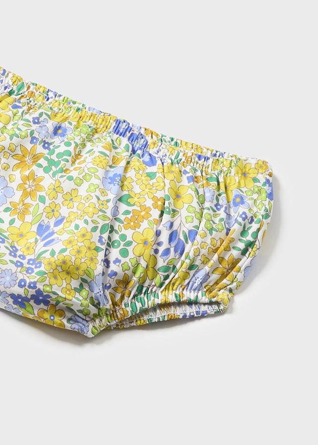 Φόρεμα πλέξη σφηκοφωλιά σετ (SS24) 1808 κίτρινο 2τμχ