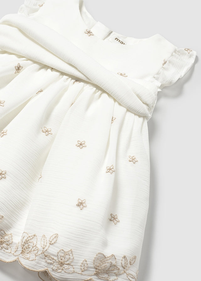 Jacquard-Tupfenkleid-Set (SS24) 1820 weiß 2tlg