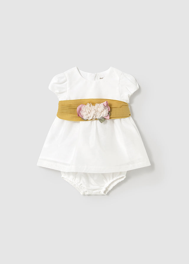 Jacquard polka dot dress set (SS24) 1820 white 2pcs