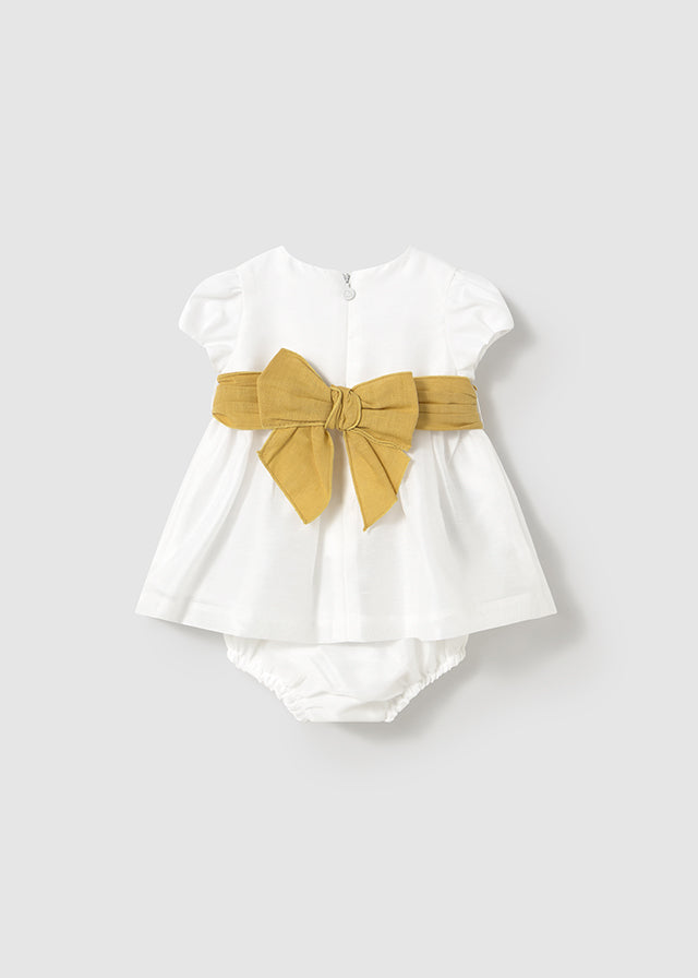 Jacquard polka dot dress set (SS24) 1820 white 2pcs