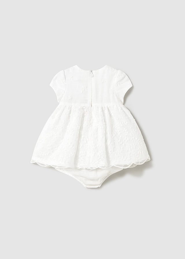 Jacquard polka dot dress set (SS24) 1820 white 2pcs