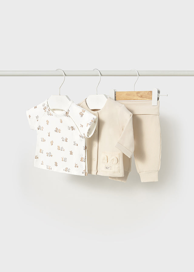 Set Langarmshirt mit Fliege (SS24) 1196 elfenbein 2tlg