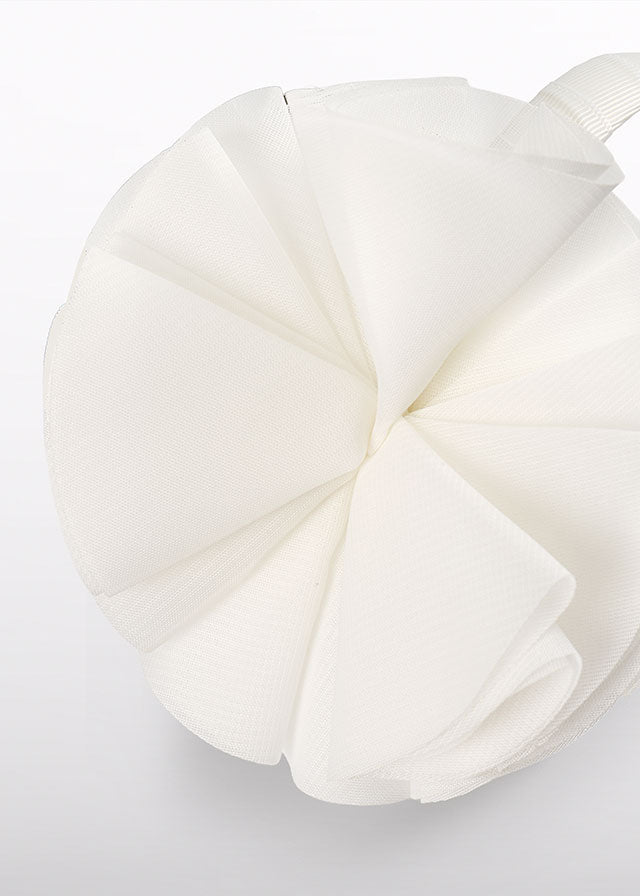 Haarspange Blumen Tüllstickerei 5415 weiß