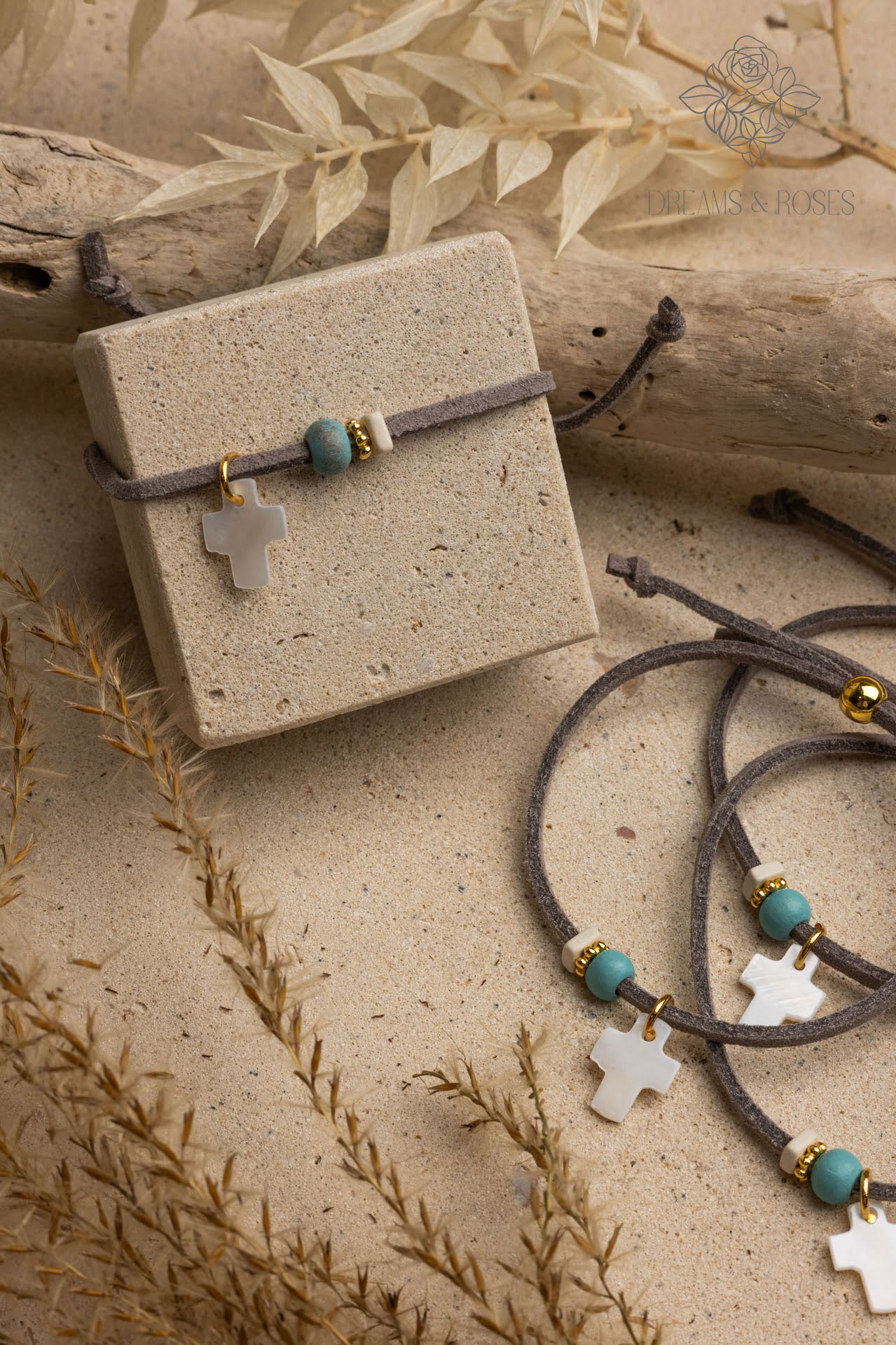 Μαρτυρικό βραχίολι A26 με φίλντισι σταυρό 50τμχ