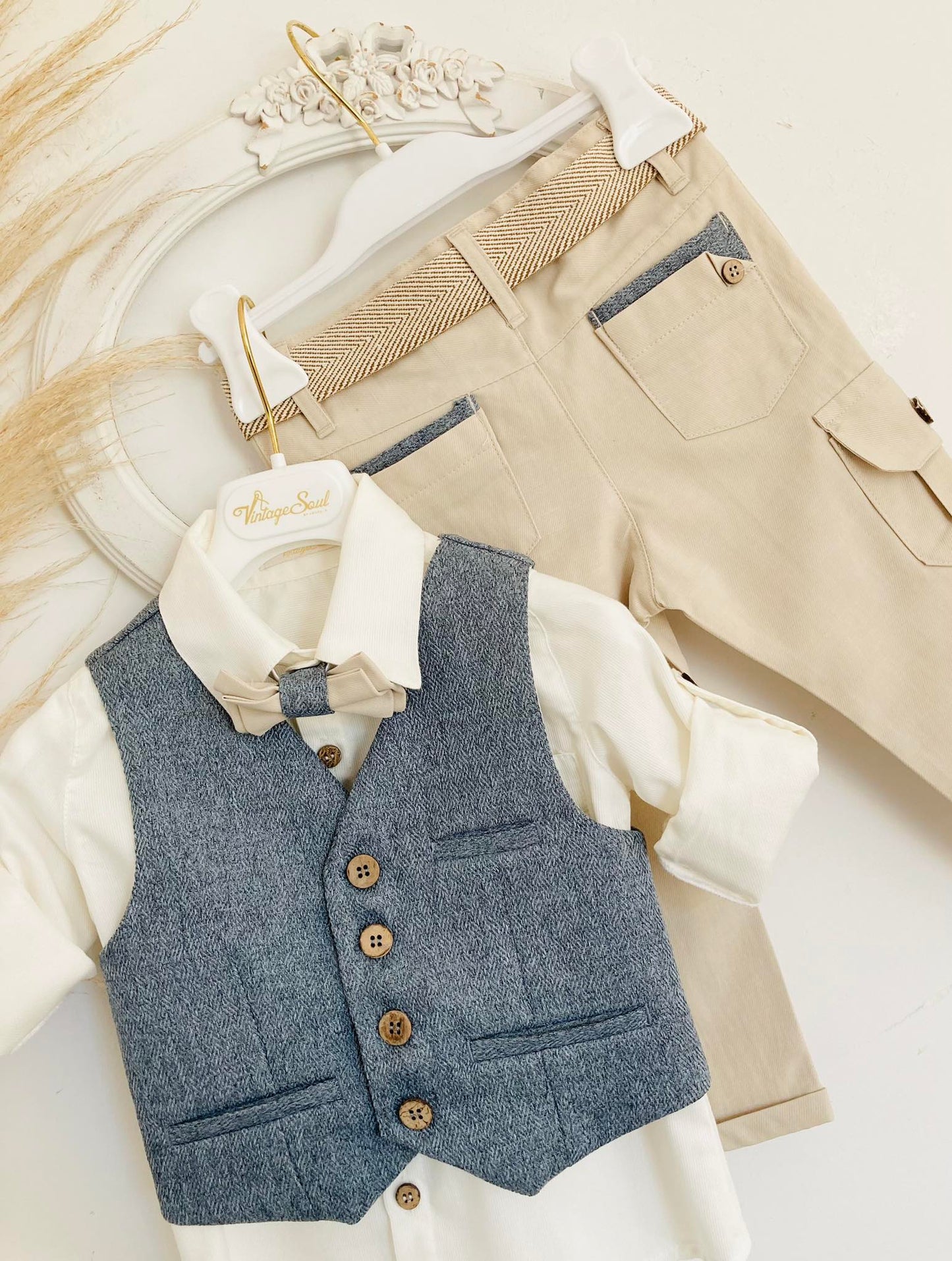 Bαπτιστικό σετ TS24008/SVS24008 μπεζ 5τμχ