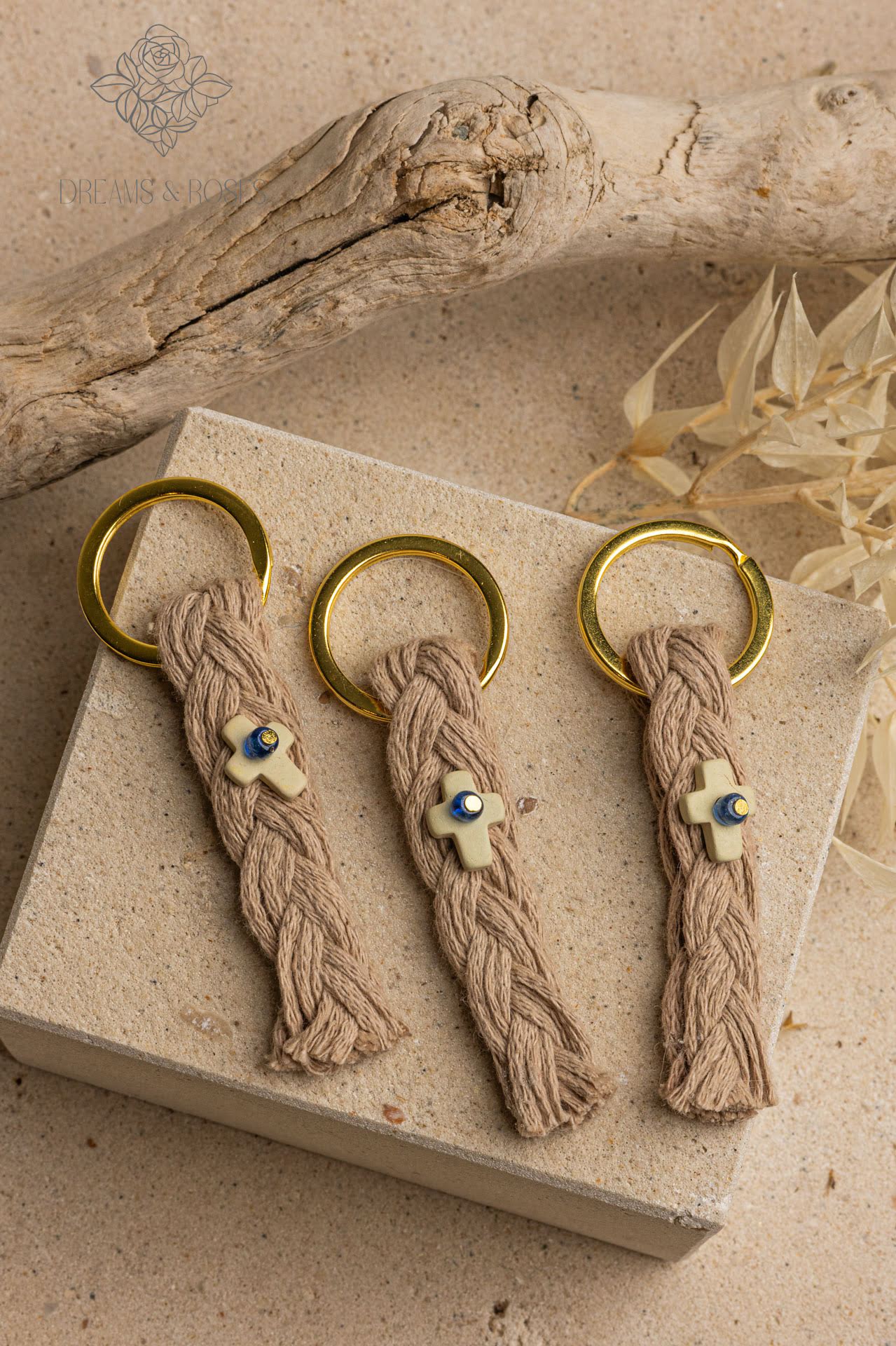 Μαρτυρικό μπρελόκ A30 με κεραμικό σταυρό 50τμχ