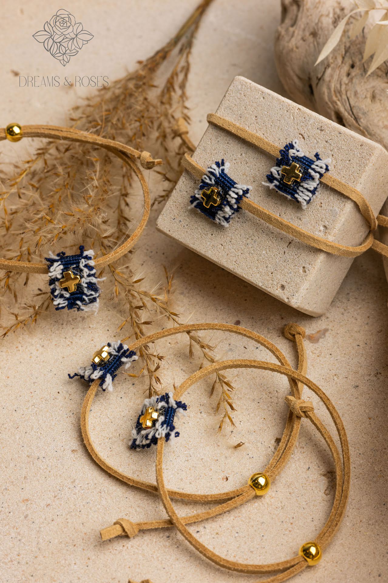 Μαρτυρικό βραχίολι A35 επίχρυσο σταυρό 24Κ 50τμχ