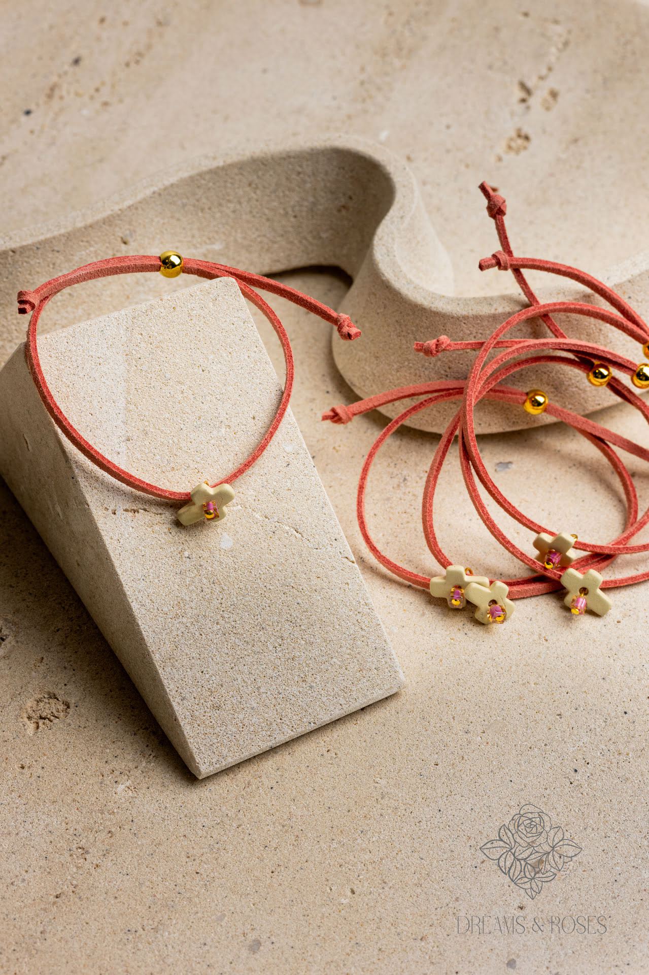 Μαρτυρικό βραχιόλι K37 κεραμικό σταυρό 50τμχ