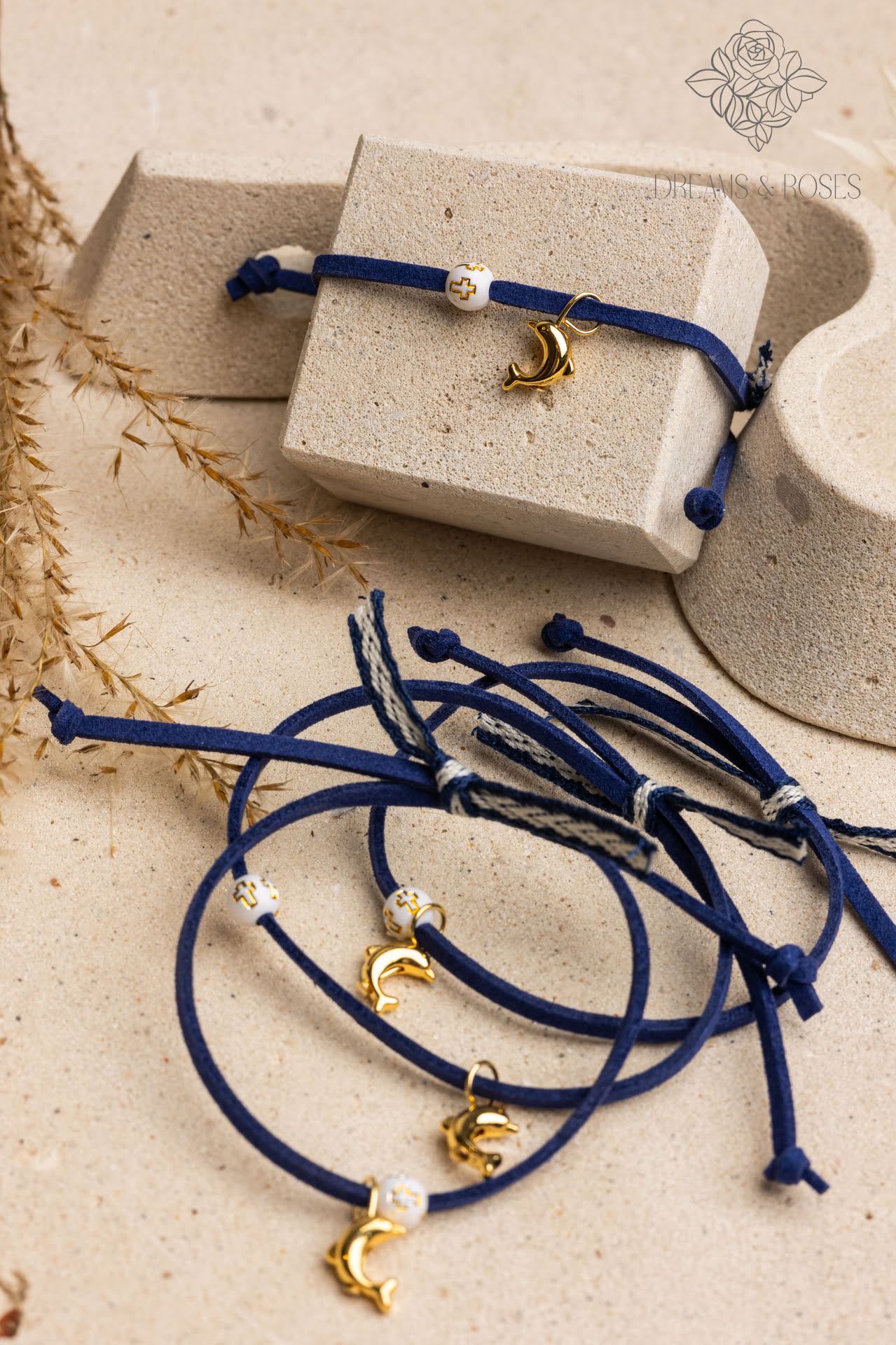 Μαρτυρικό βραχίολι A39 επίχρυσο δελφινάκι 24Κ 50τμχ