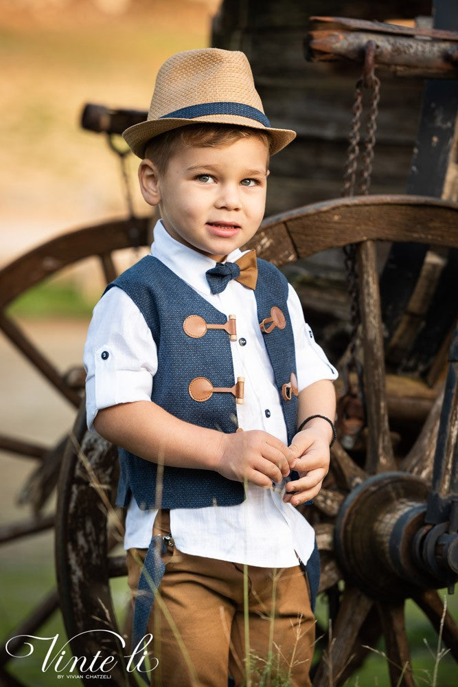 Bαπτιστικό σετ 3903 μπλε ταμπά 6τμχ