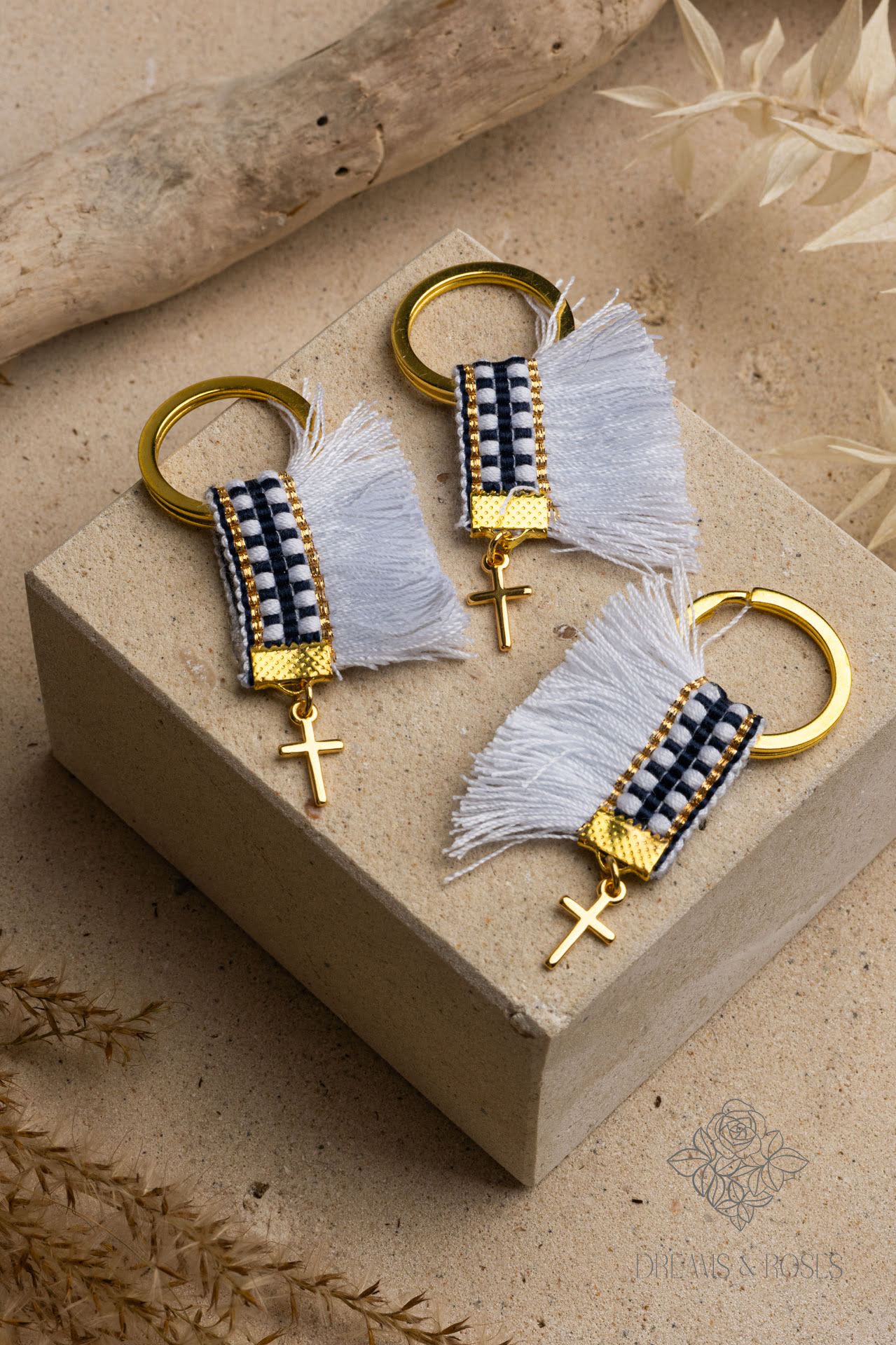 Μαρτυρικό βραχίολι A40 επίχρυσο σταυρό 24Κ 50τμχ