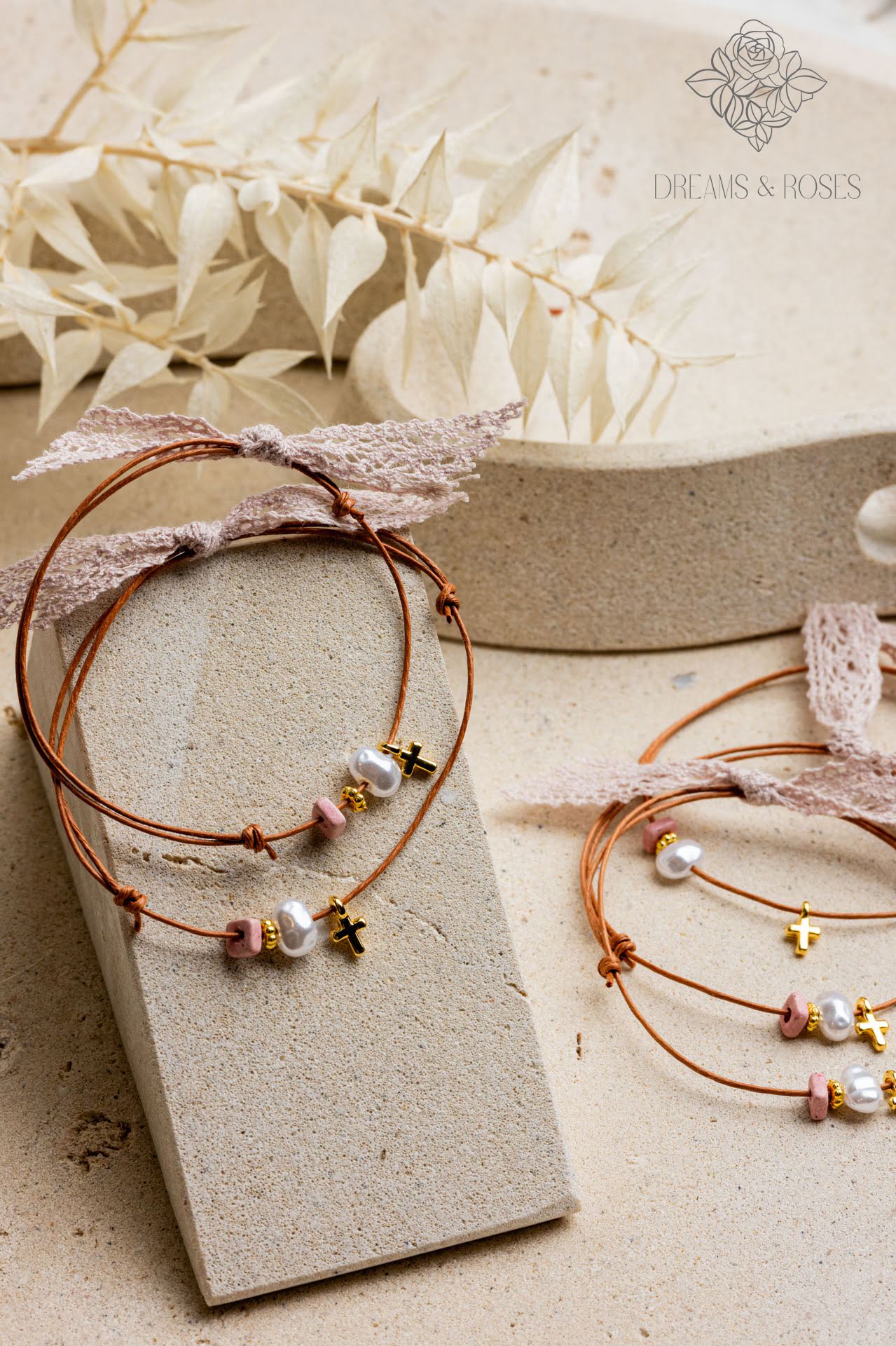 Μαρτυρικό βραχίολι K45 με επίχρυσο σταυρό 24Κ 50τμχ