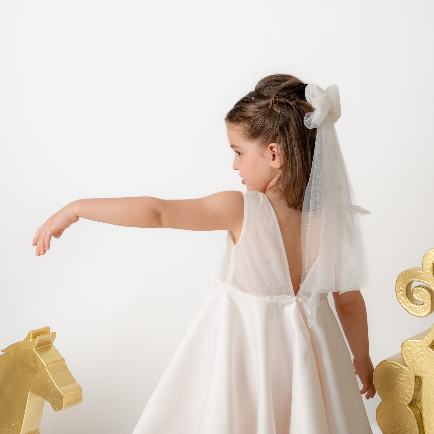 Bαπτιστικό φόρεμα DS24017 υπόλευκο