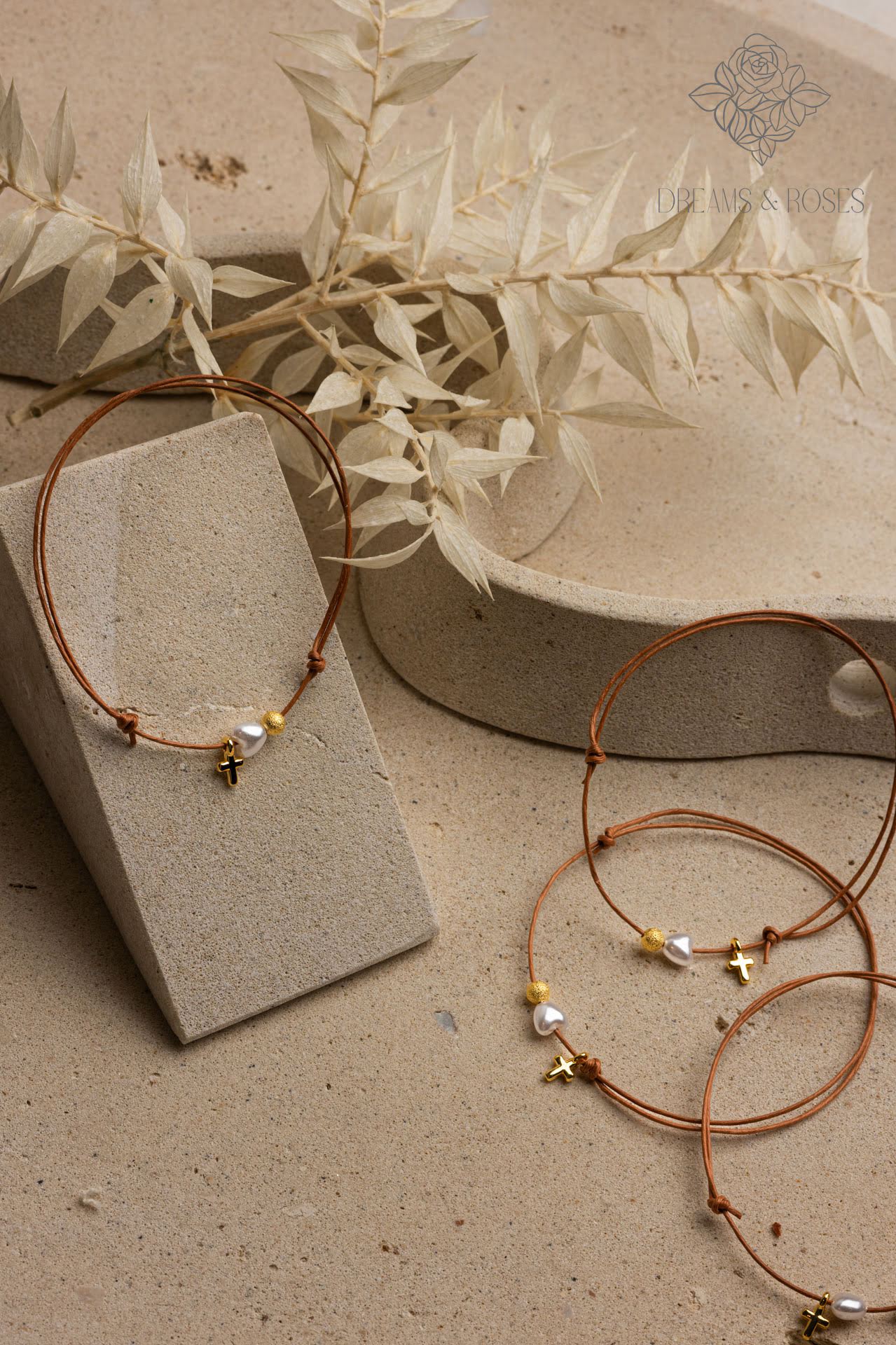 Μαρτυρικό βραχιόλι K60 με επίχρυσο σταυρό 24Κ 50τμχ