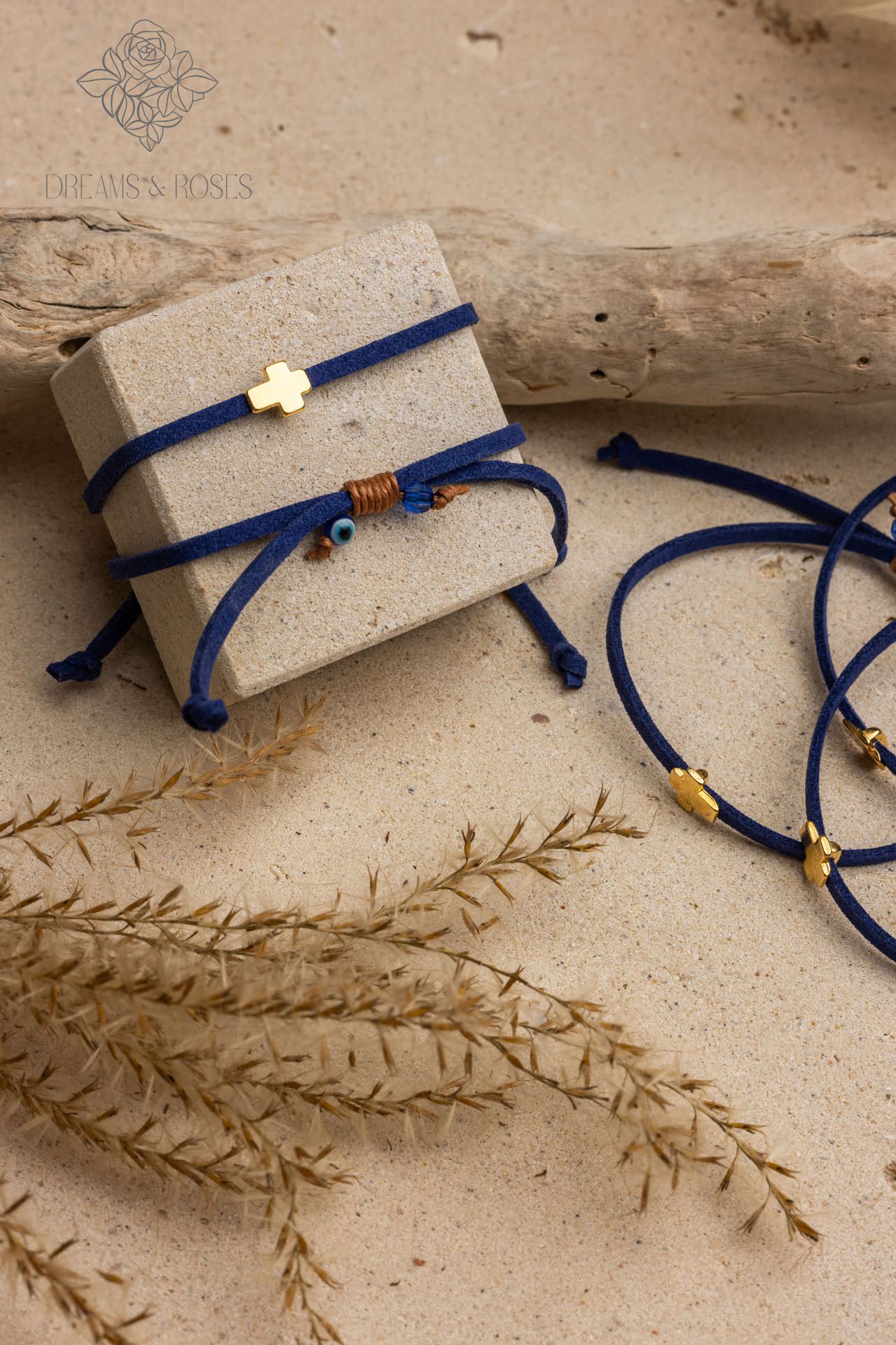 Μαρτυρικό βραχιόλι A71 με επίχρυσο σταυρό 24Κ 50τμχ