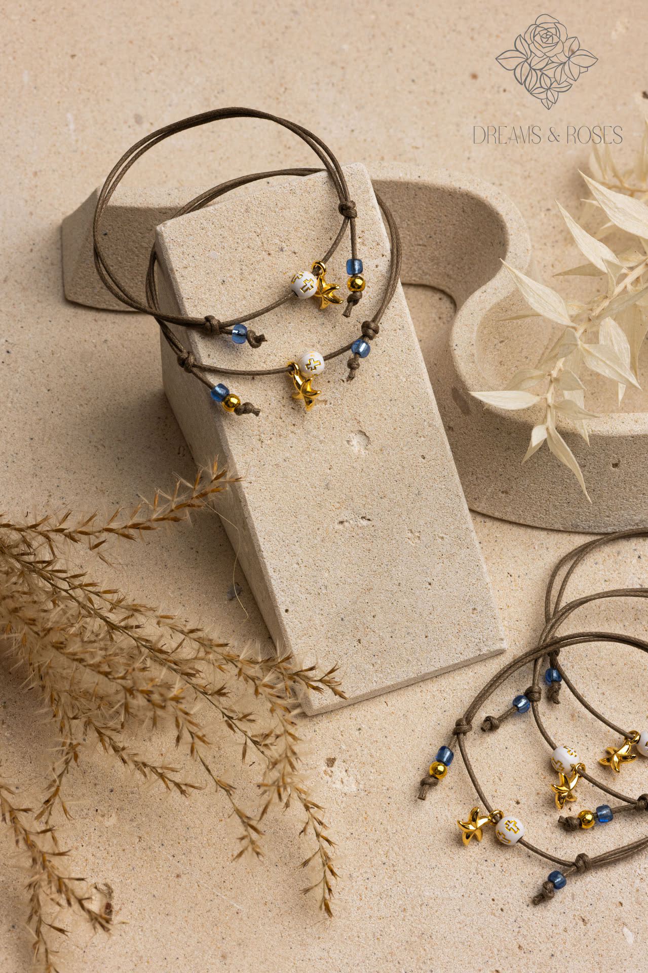 Μαρτυρικό βραχιόλι A74 με επίχρυσο αστέρι 24Κ 50τμχ