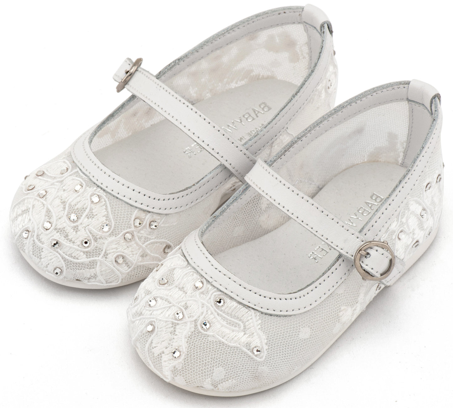 Babywalker Γοβάκι από Ύφασμα Φιλντιρέ Δαντέλα LU6128