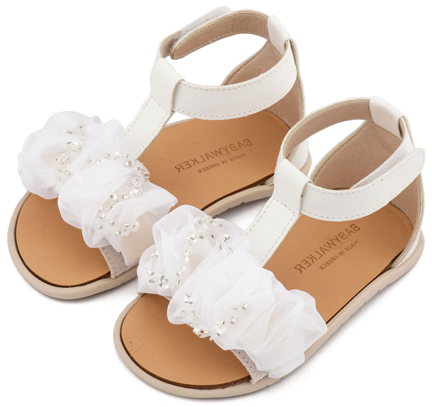 Babywalker Πέδιλο με Διακοσμητικό Οργάντζας BS3601 Λευκό