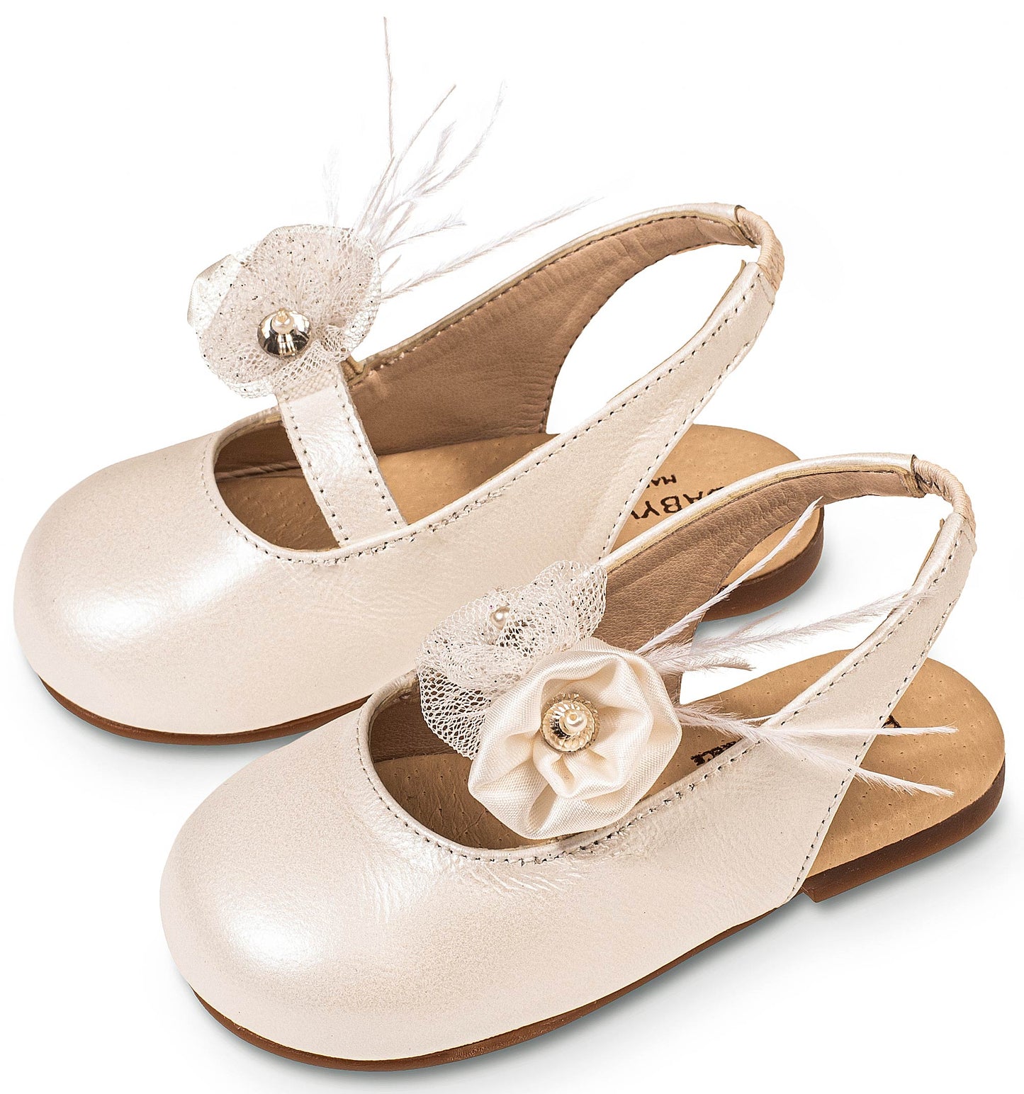 Γαλλικό Σαμπό με Χειροποίητο Διακοσμητικό απο Λουλούδια και Πούπουλα BW4826 Εκρού