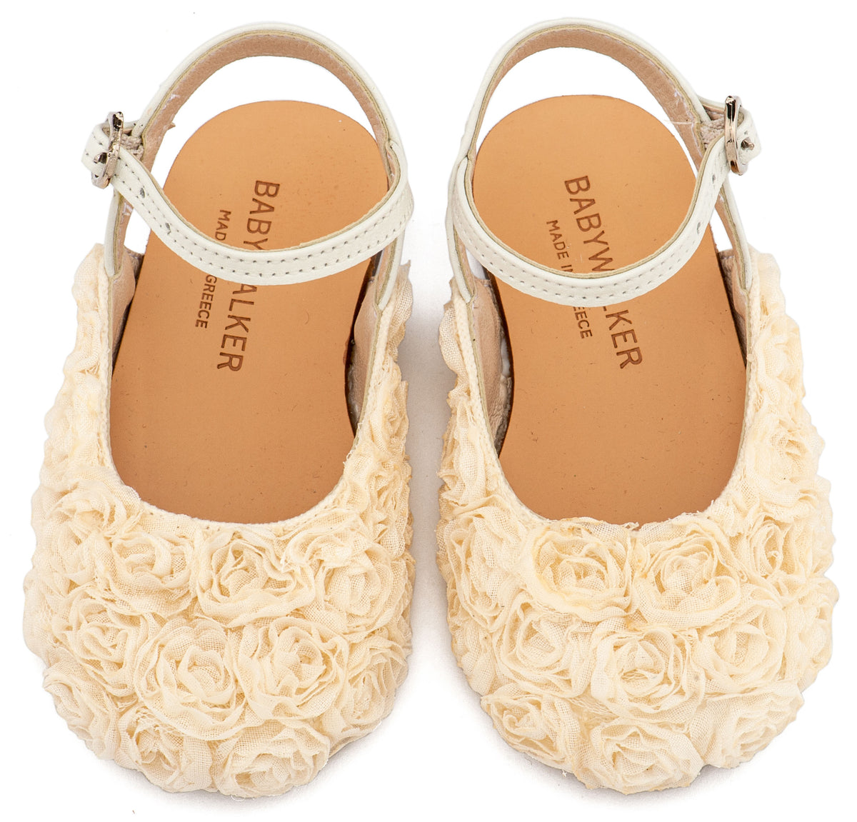 Babywalker French Slipper with Decorated Heel of Flowers BW4503
