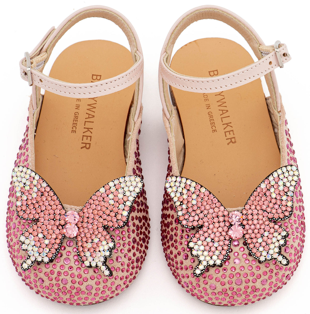 Babywalker Leather Clogs with Handmade Flower EXC5772