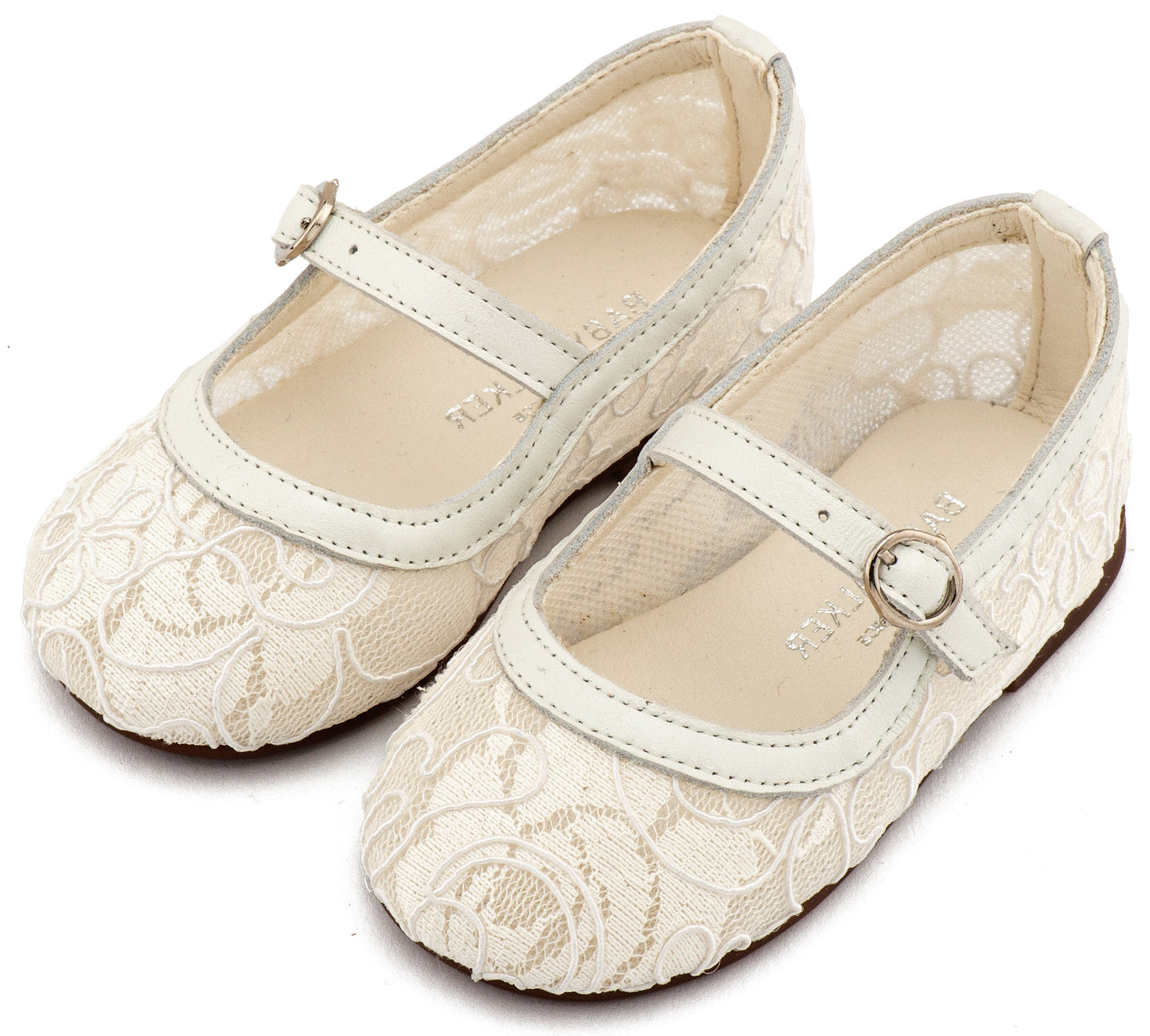 Babywalker Leather Clogs with Handmade Flower EXC5772