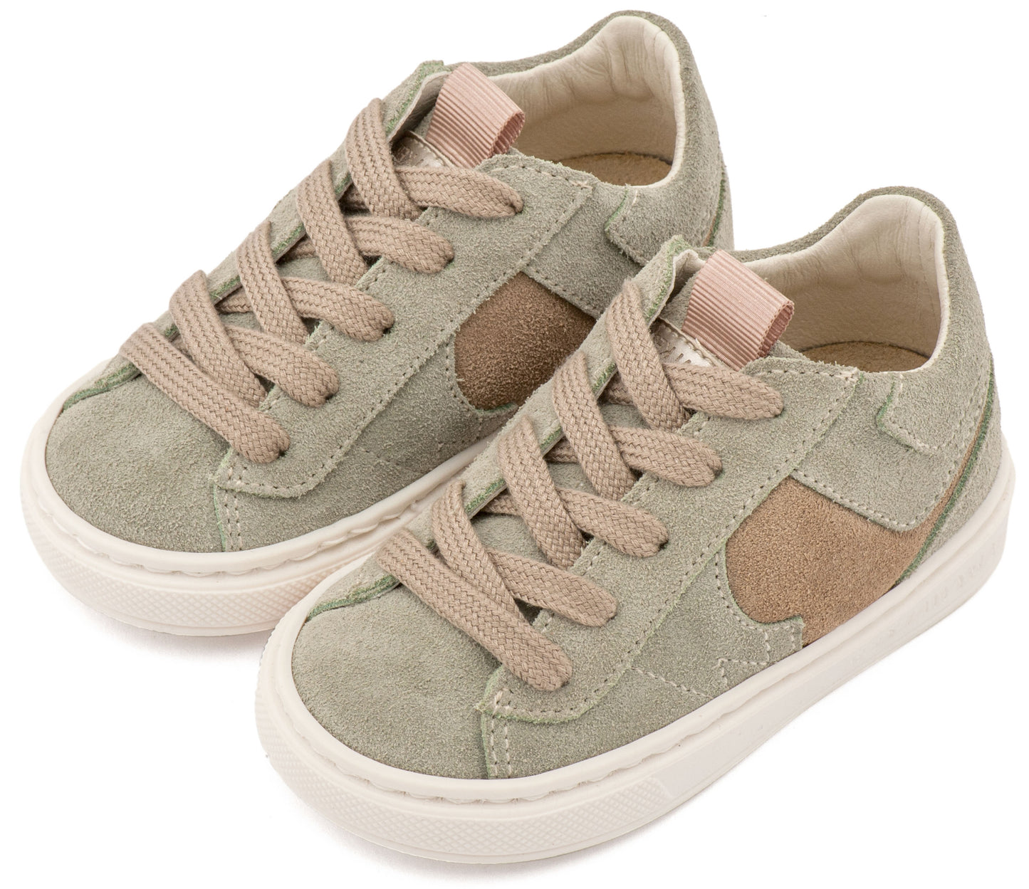 Babywalker Δίχρωμο Sneaker Δετό EXC8002 Μπεζ Μέντα