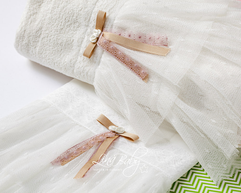 Βαπτιστικό Λαδόπανο σετ Carmen 1475 Εκρού 6τμχ