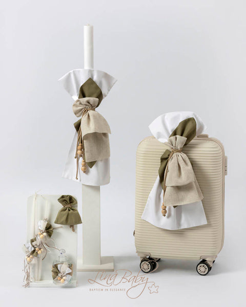 Σετ λαμπάδας CHR15 μπεζ 8τμχ