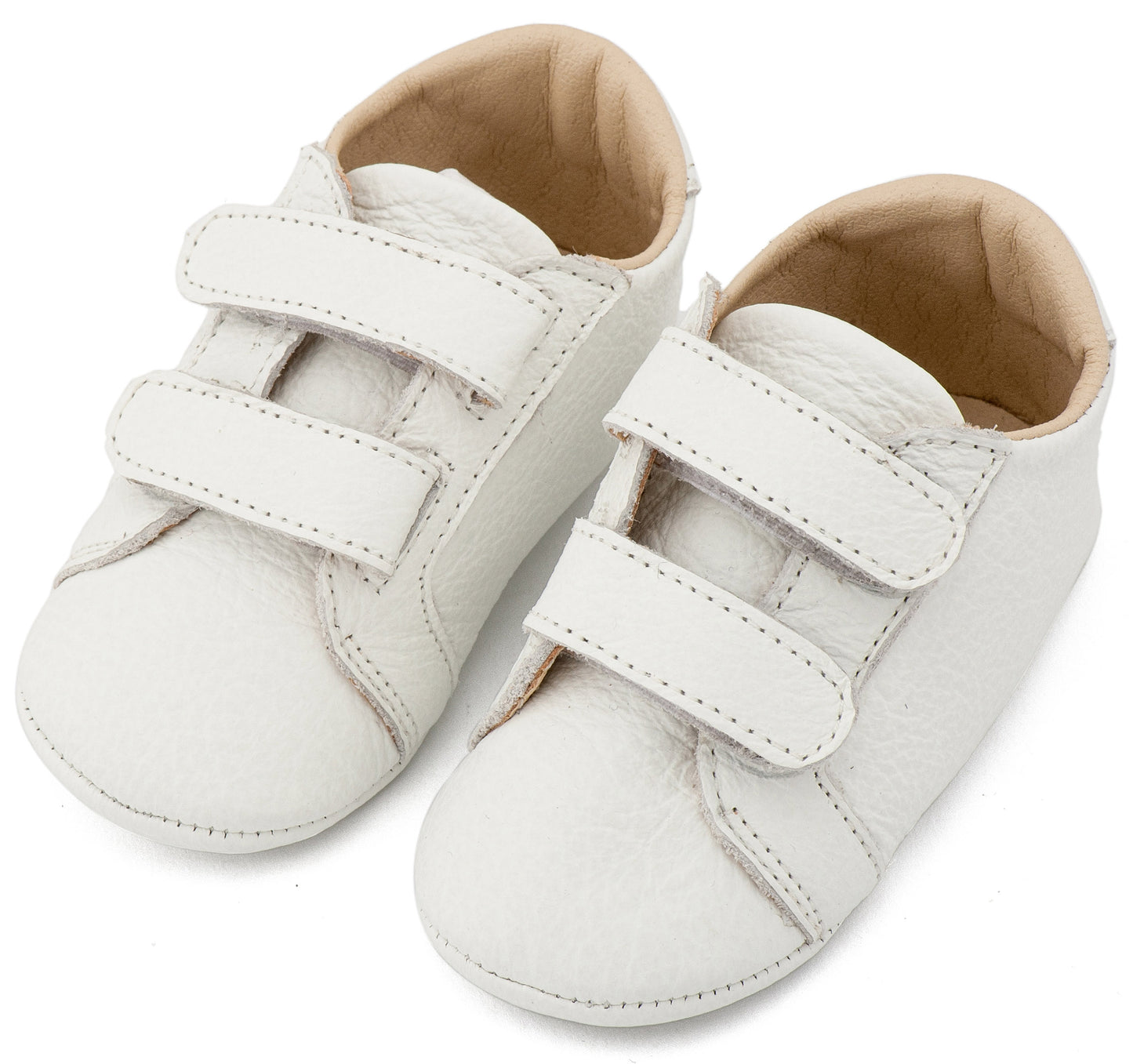 Babywalker Δερμάτινο Σνικερ με Χρατς MI1136 Λευκό