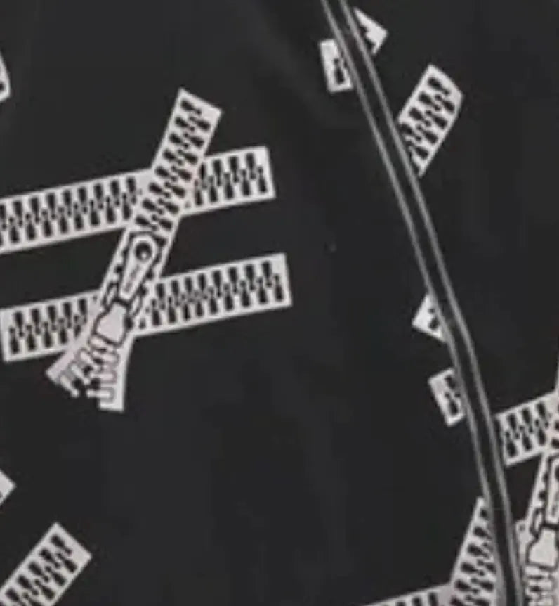 Schwarzer Overall mit Reißverschluss