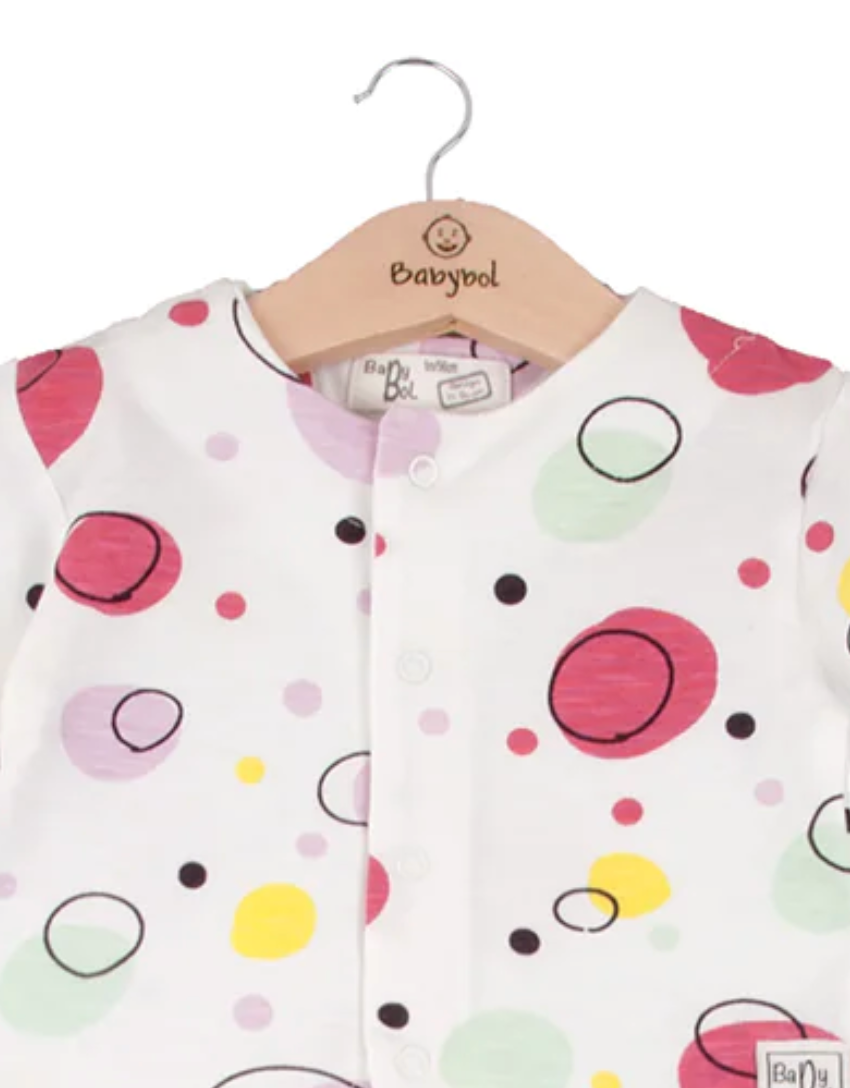 Μπλουζάκι παντελονάκι ζακέτα σετ 130848 λευκό-μωβ 3τμχ