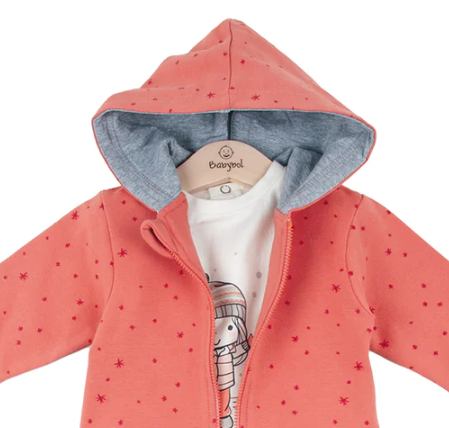 Ζακετάκι μπλουζάκι φουστανάκι σετ 231016 ροζ 3τμχ