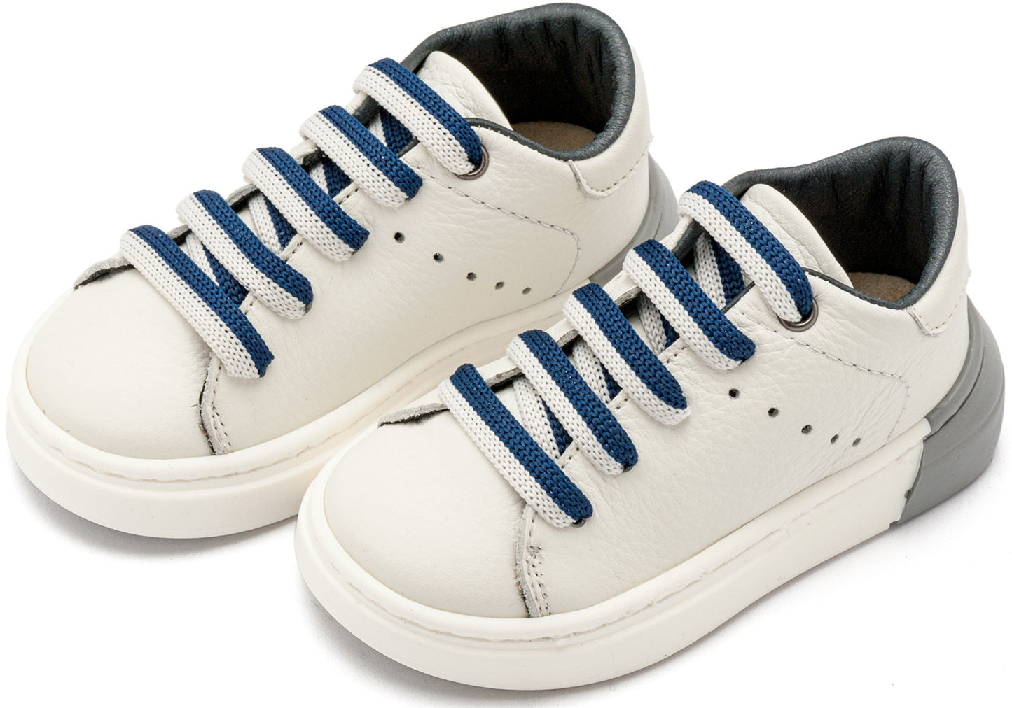 Babywalker Δετό Sneaker με Δίχρωμο Κορδόνι EXC5294 Λευκό Μπλε - Artousa