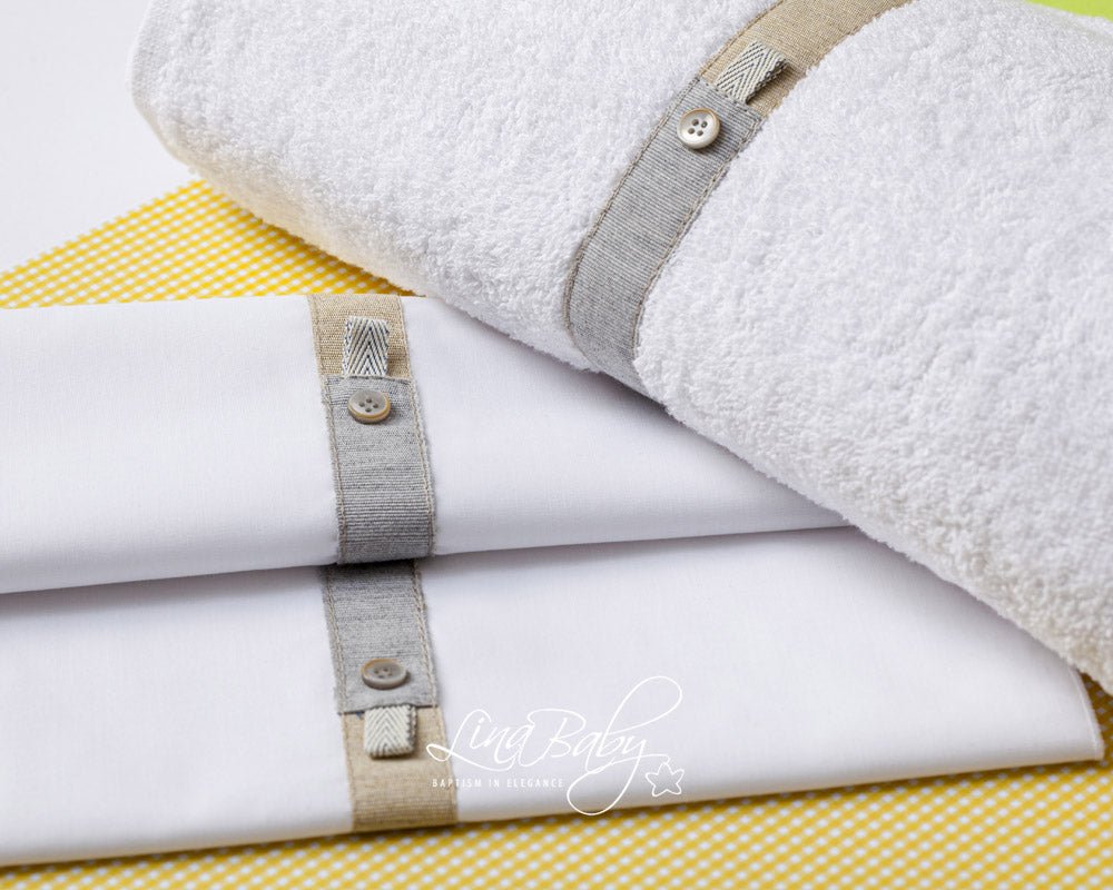 Βαπτιστικό Λαδόπανο σετ Alex 1553 Λευκό 6τμχ - Artousa