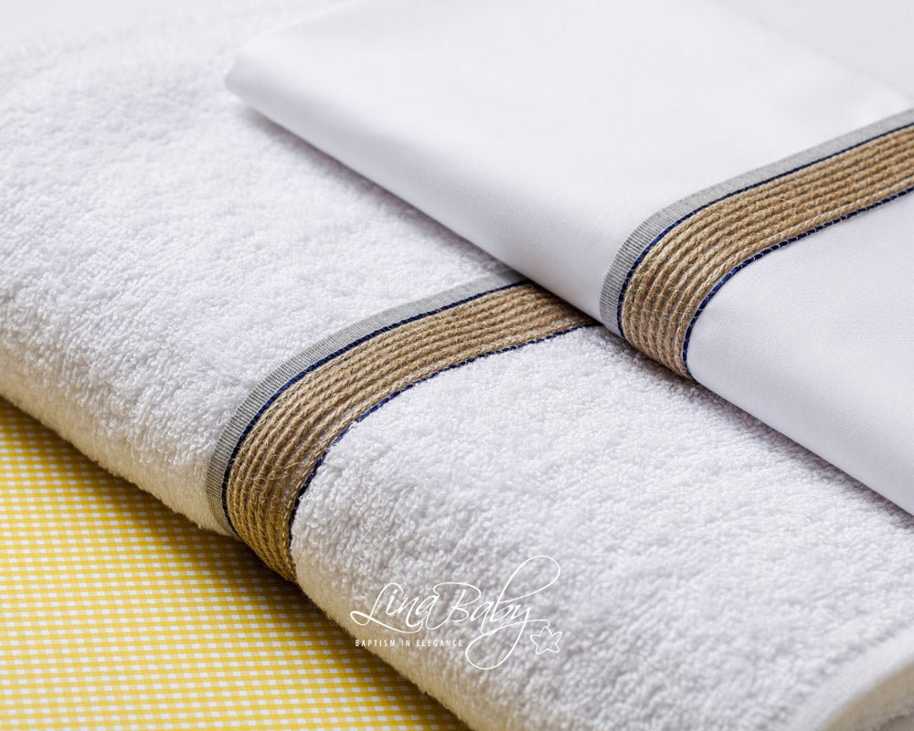 Βαπτιστικό Λαδόπανο σετ Damianos 1576 Λευκό 6τμχ - Artousa