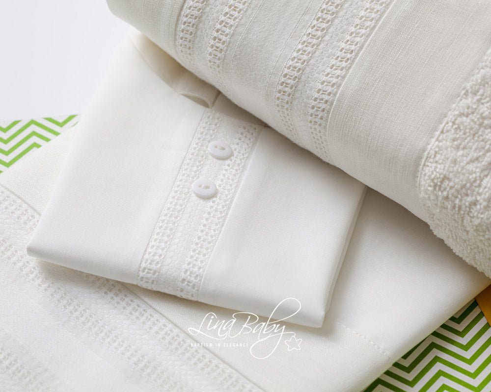 Βαπτιστικό Λαδόπανο σετ Pavlos 1561 Εκρού 6τμχ - Artousa