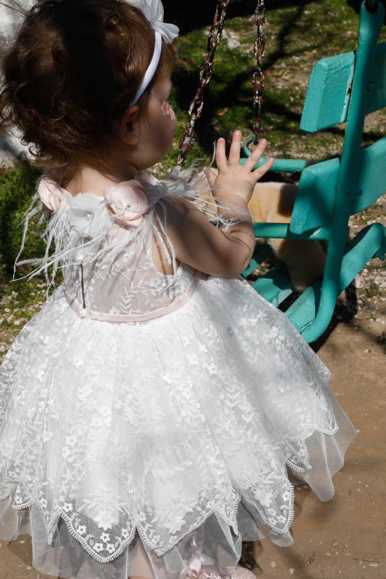 Βαπτιστικό σετ Georgia 1616 (SS25) εκρού 2τμχ - Artousa