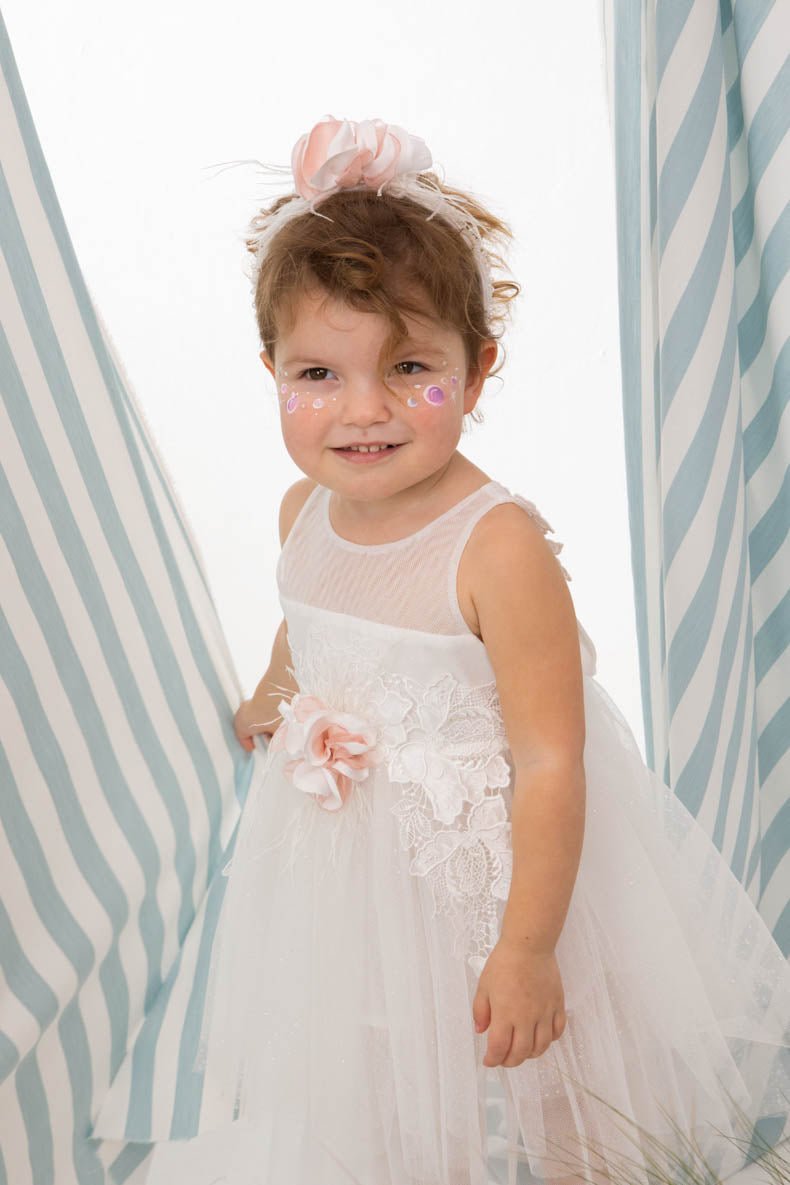 Βαπτιστικό σετ Ophelia 1607 (SS25) εκρού 2τμχ - Artousa