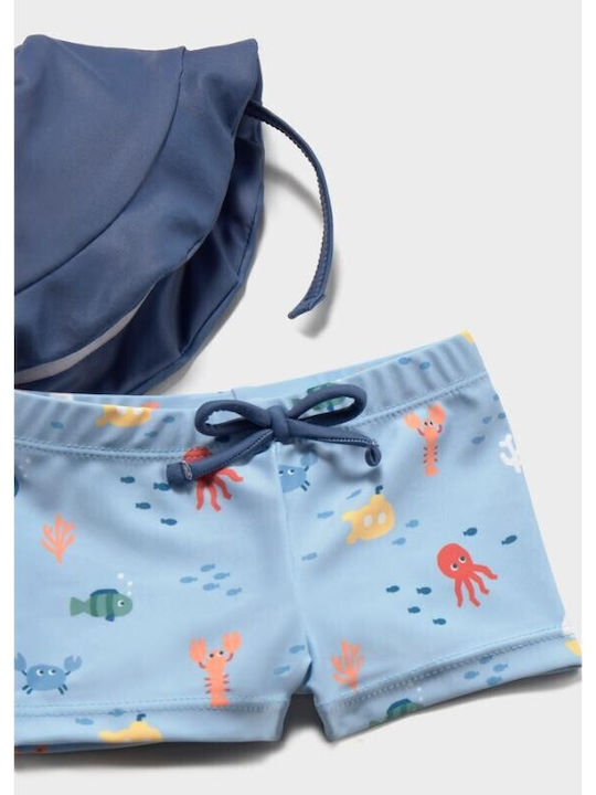 Μαγιό σετ με καπέλο (SS26) 1619 μπλε 3τμχ