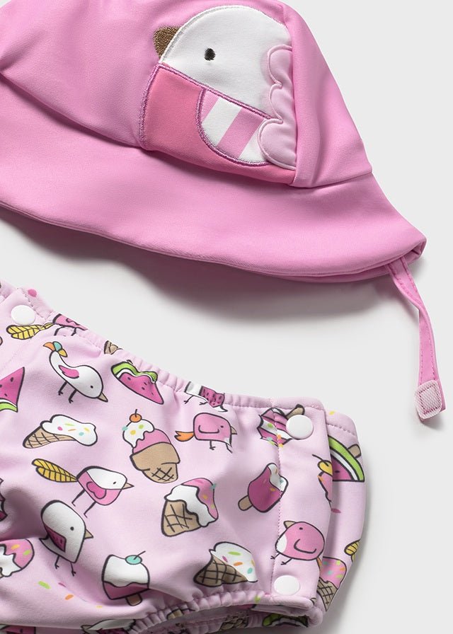 Μαγιό καπέλο σετ (SS25) 1620 ροδοπέταλο 2τμχ - Artousa