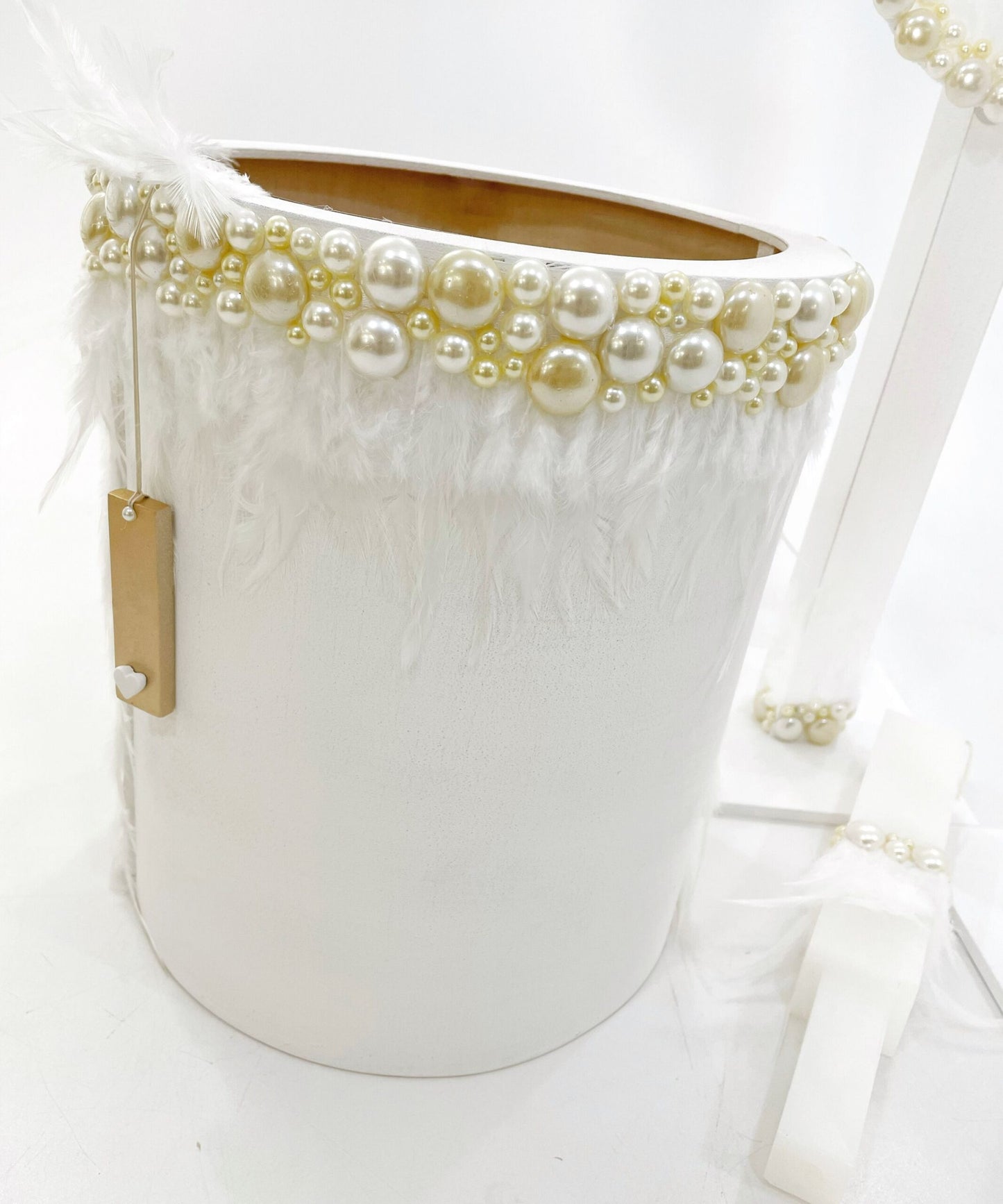 Βαπτιστικό σετ Basket Feather & Pearls K23-002 7τμχ