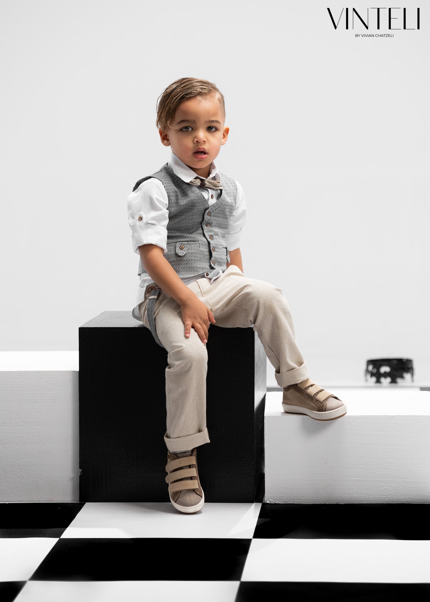 Βαπτιστικό σετ 5102 γκρι μπεζ 6τμχ