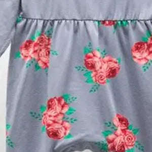 Set of blue 2-piece jumpsuit with ribbon