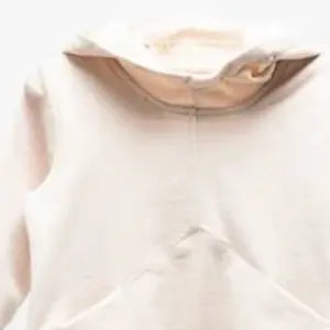 Set of overalls with hood beige 2pcs