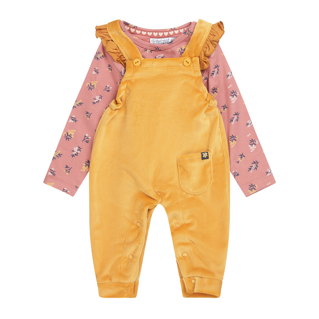 Overall-Set - T-Shirt gelb 2St U44341-31