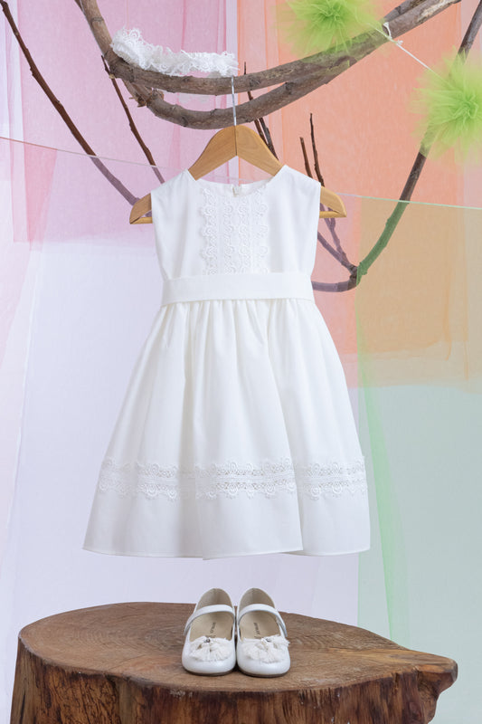 Baptismal set Emmanuela 1331 (SS24) off-white 2pcs